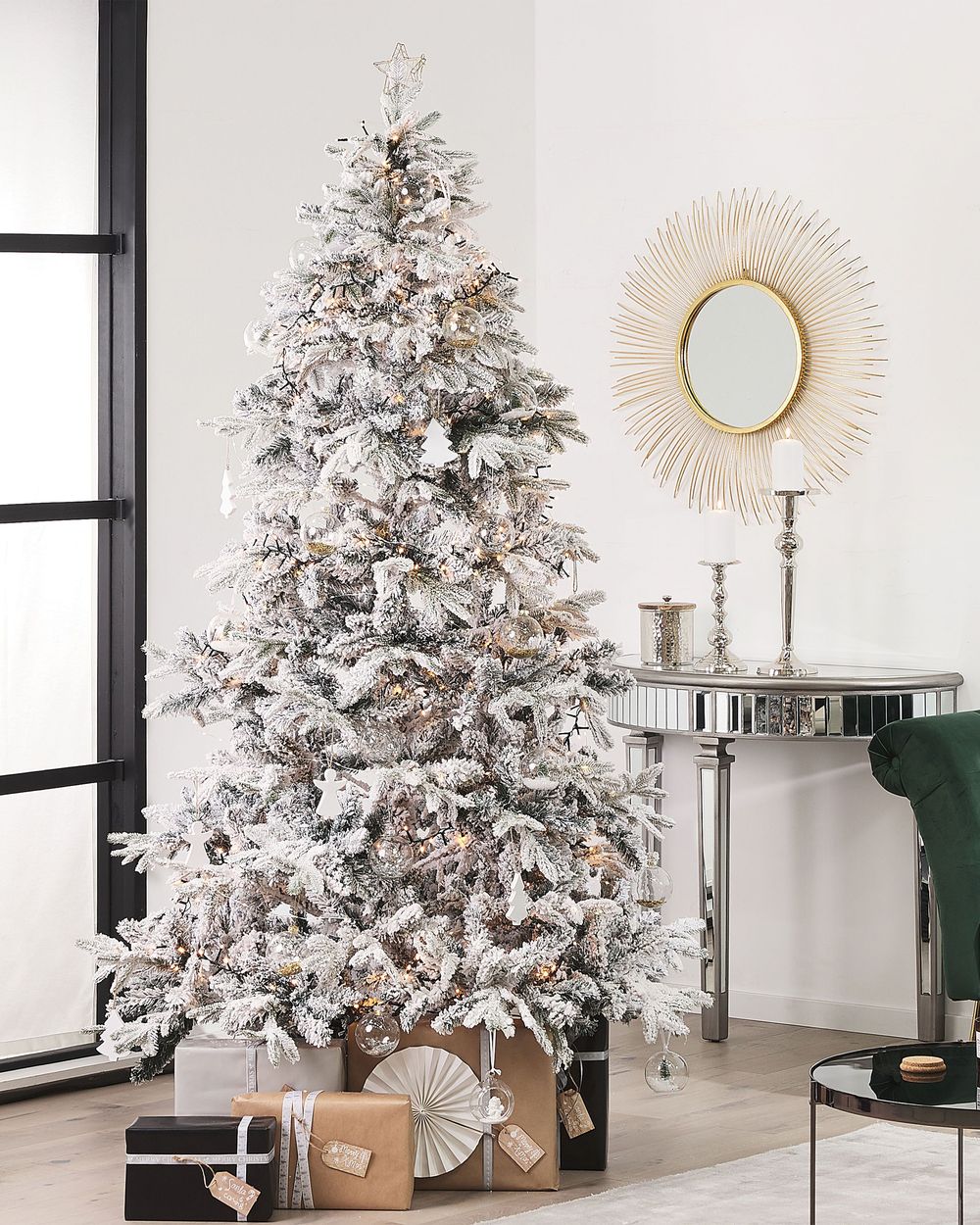 Artificial Snowy Christmas Tree TOMICHI 210 cm White