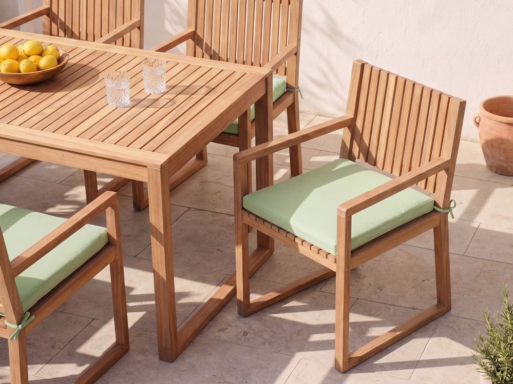 Polštář na zahradní židli SASSARI PREMIUM 46 x 46 cm Světle zelená