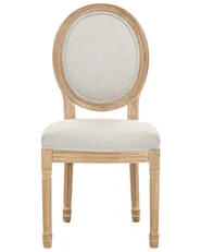Conjunto de 2 cadeiras ALBANZA Tecido Castanho claro/Creme_1090732