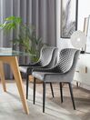 Lot de 2 chaises en velours gris SOLANO_752150