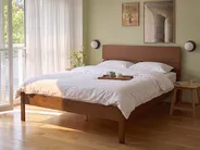 Bed Wood BOISSET 120 x 200 cm (EU Small Double) Dark Brown_1113797