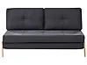 Sofa Bed 2 Seater EDLAND Fabric Black