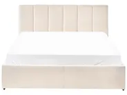 Letto contenitore DREUX Velluto Beige chiaro 140 x 200 cm_1012257