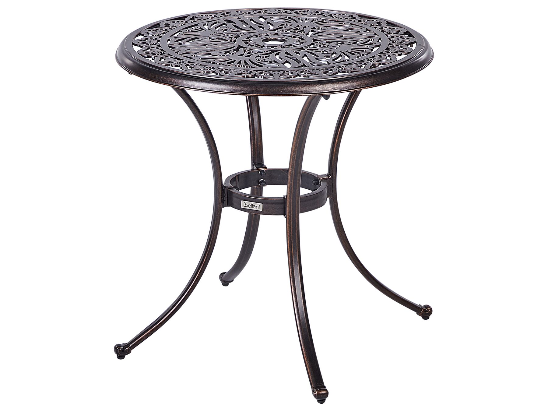 Mesa de balcón de metal marrón ø 68 cm ANDALO_931784