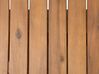 Conjunto de comedor 6 plazas de madera de acacia clara con carrito de cocina SASSARI_691893