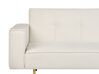 Velvet Sofa Bed Off-White VISNES_921870