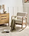 Rocking Chair SKOVDE Fabric Light Beige