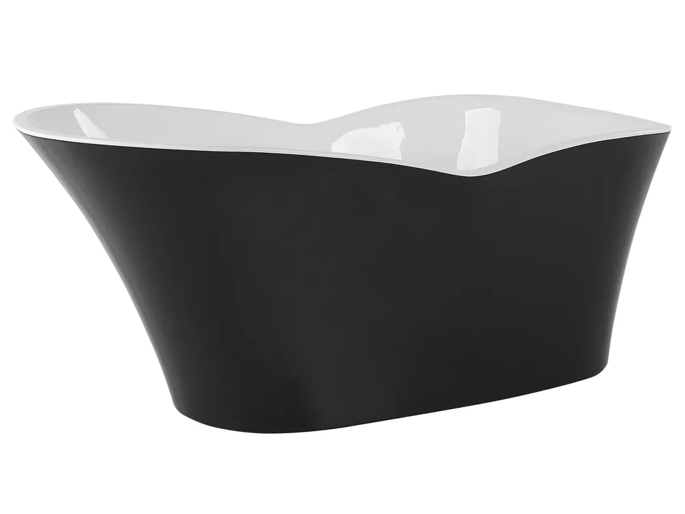 Vasca da bagno freestanding DULCINA 170 x 80 cm Nero/Bianco_812181