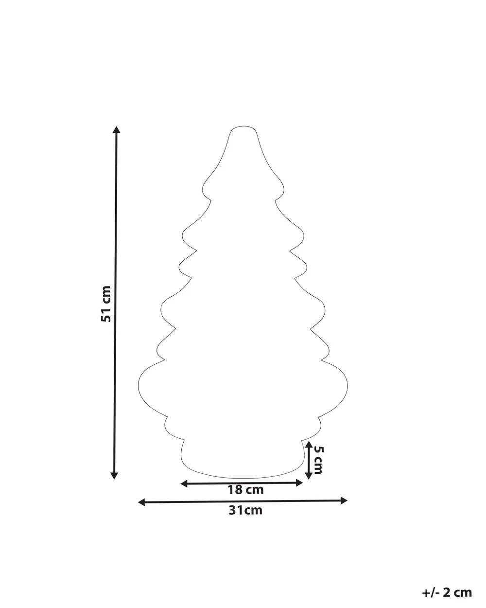 Dekoracja świąteczna Lampa stołowa DREVJA 51 cm Choinka Beżowy_1031817