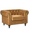 Armchair CHESTERFIELD Velvet Gold