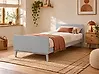 Bed Pine Wood BONNAC 90 x 200 cm (EU Single) Grey