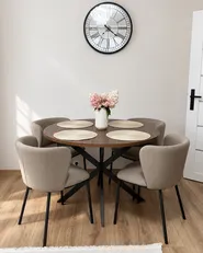 Masă de dining extensibilă FRIONA Maro închis 110/140 cm 110 cm_1156315