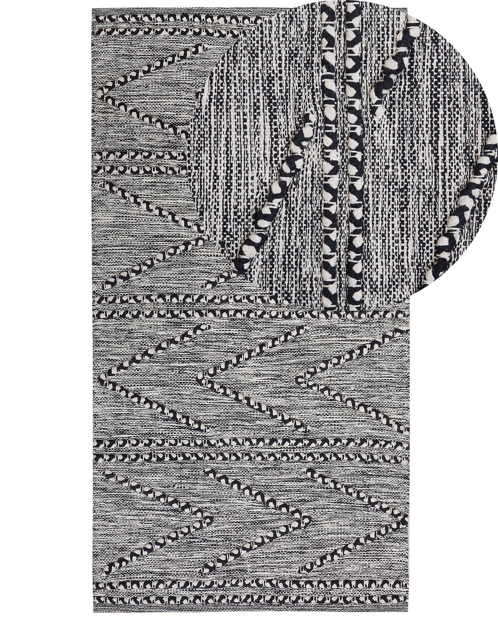Tappeto TERMAL Nero 80 x 150 cm Cotone