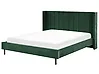 Cama Terciopelo VILLETTE 180 x 200 cm Verde oscuro