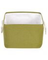 Set of 3 Fabric Baskets Green DARQAB_849726