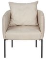 Fauteuil en lin synthétique beige MALMOS_931373