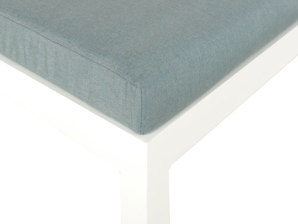 Garden Corner Sofa with Table 5 Seater MESSINA Metal Green Left Hand_676493