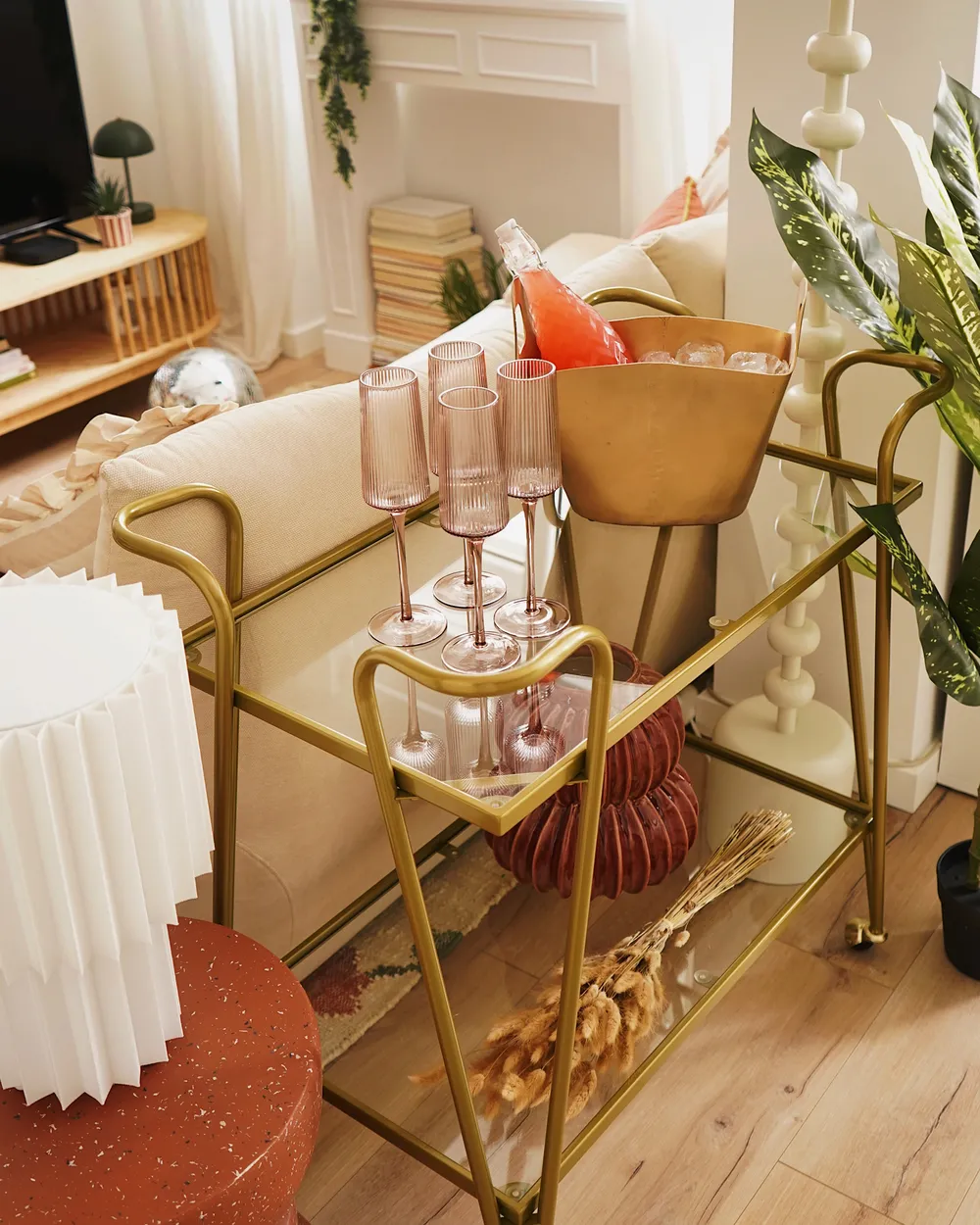 Pojemnik na lód metalowy złoty SUNBAT_1019704