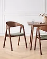 Conjunto de 2 sillas de comedor YUBA Madera Verde oscuro