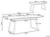 Spisebord uttrekkbart 160/200 x 90 cm hvit/mørkt tre KALUNA_793787