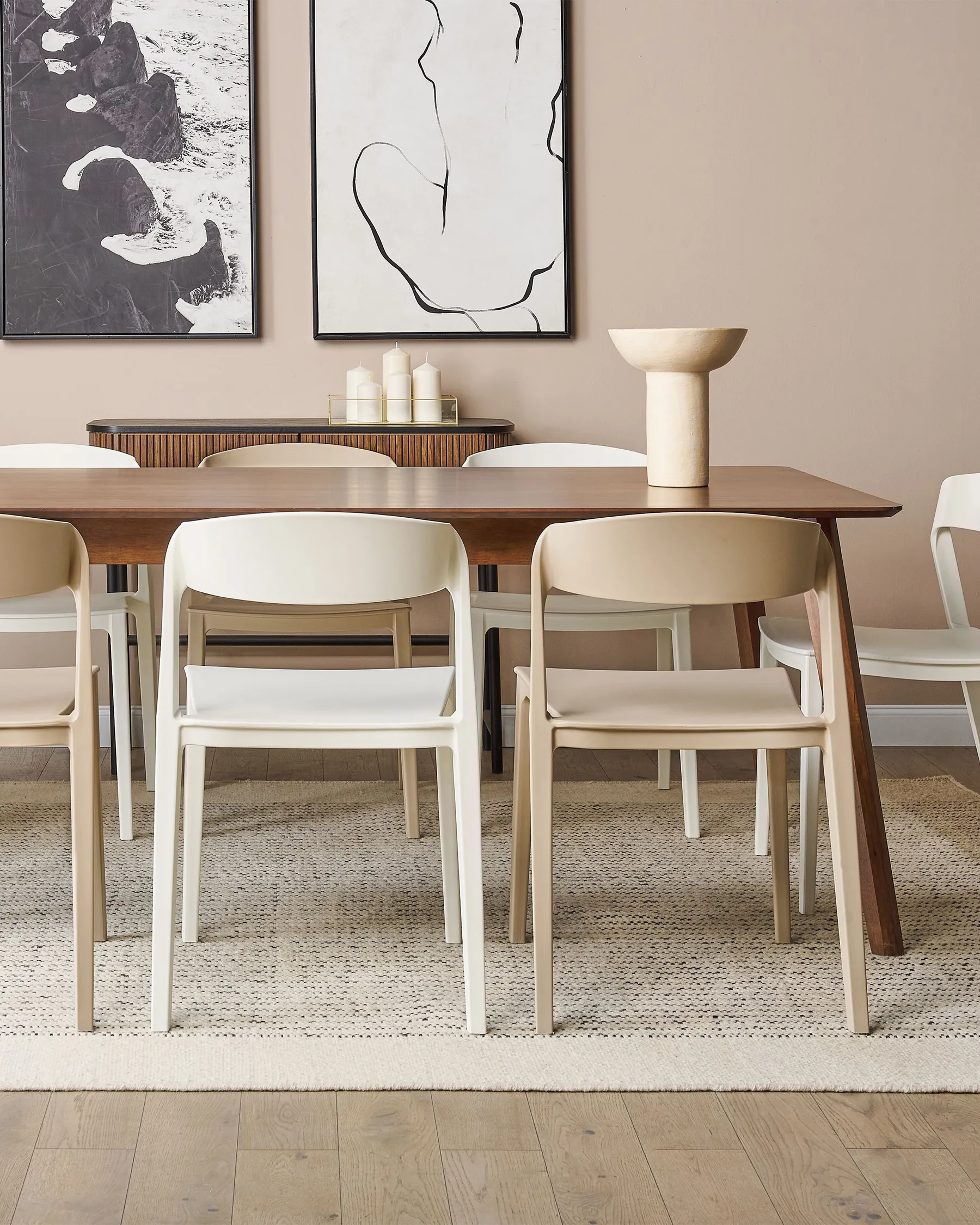 Set of 2 Dining Chairs SOMERS Beige_873421