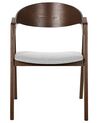 Conjunto de 2 sillas de poliéster/madera de caucho gris claro/madera oscura YUBA_837220