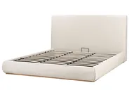 Ottoman Bed CAMPAGNE Fabric Light Beige 180 x 200 cm (EU Super King)_972083