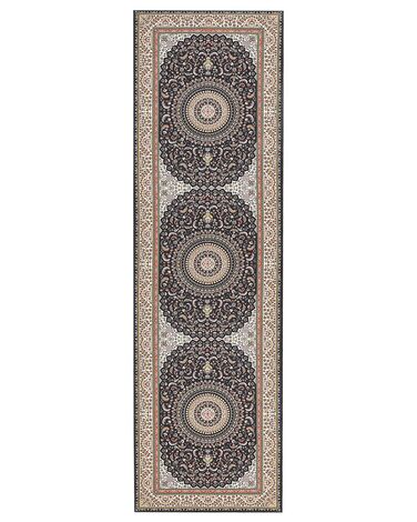 Teppich mehrfarbig 60 x 200 cm orientalisches Muster Kurzflor CIVRIL
