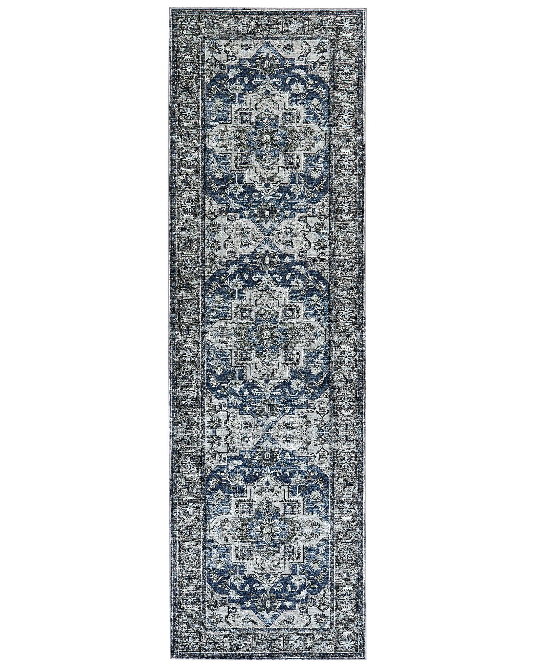 Tapis gris et bleu 60 x 200 cm KOTTAR_831401