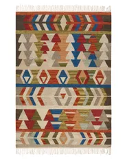 Rug KAGHSI Multicolour 140 x 200 cm Kilim Wool_1073015