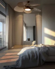 Ventilatore a soffitto con luce BORMEJO con telecomando LED Oro_988792