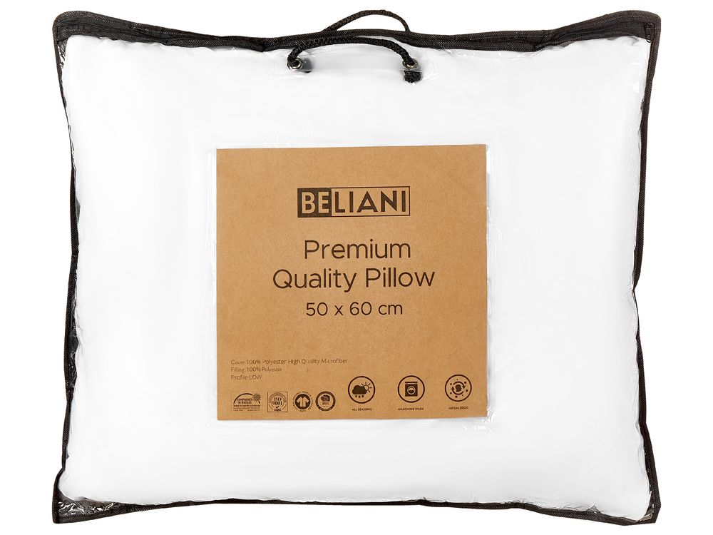 Microfibre Bed Low Profile Pillow 50 x 60 cm ERRIGAL Beliani