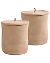 Sæt af 2 kurve SILOPI Bomuld Beige