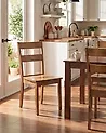 Set of 2 Dining Chairs GEORGIA Wood Brown