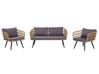 4 Seater PE Rattan Garden Sofa Set Natural FOBELLO_776779