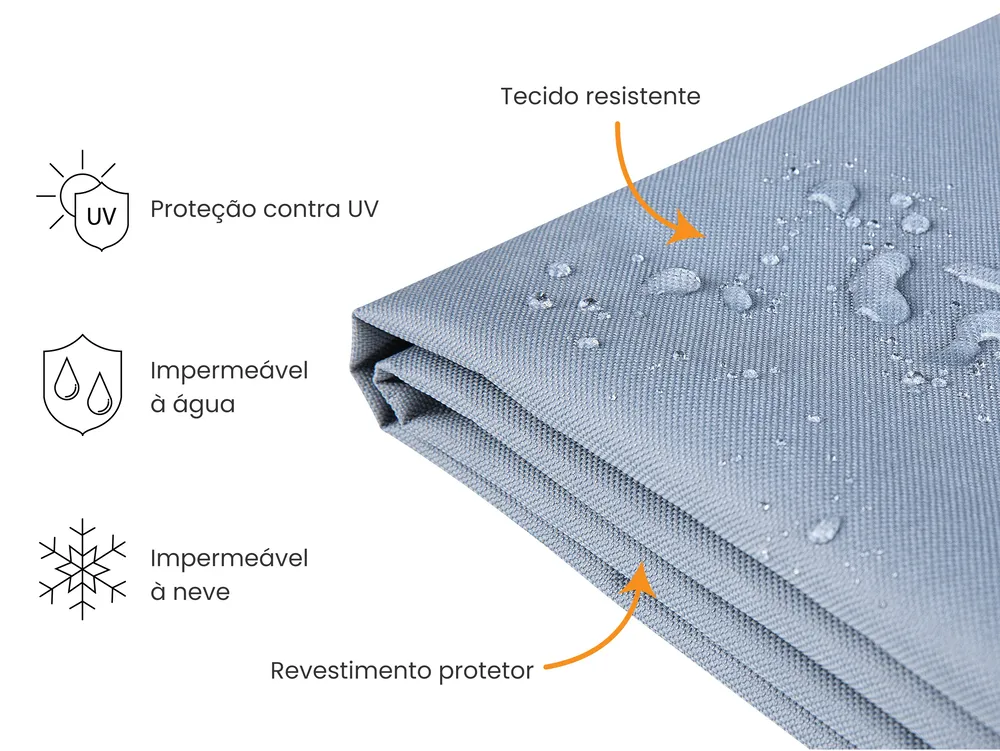 Capa impermeável CHUVA 90 cm 90 cm 105 cm Cinzento_914402