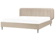 Bed Velvet BRIN 180 x 200 cm (EU Super King) Taupe_942138