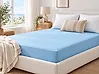 Fitted Sheet HOFUF 160 x 200 cm Cotton Light Blue