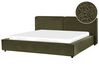 Boucle EU Super King Size Bed Green LINARDS_933718