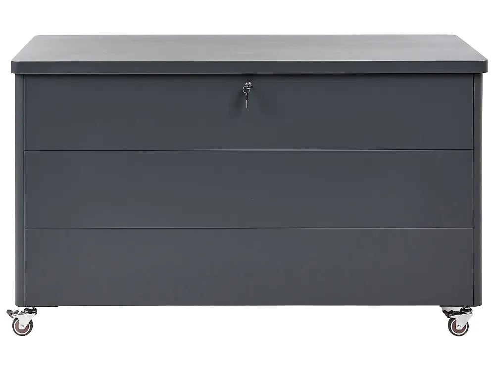 Cesta KYMI 136 cm 55 cm Metallo con ruote Grigio scuro_1173668
