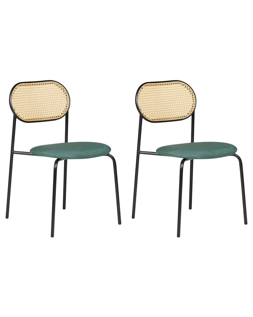 Set van 2 eetkamerstoelen ADAVER Metaal Zwart
