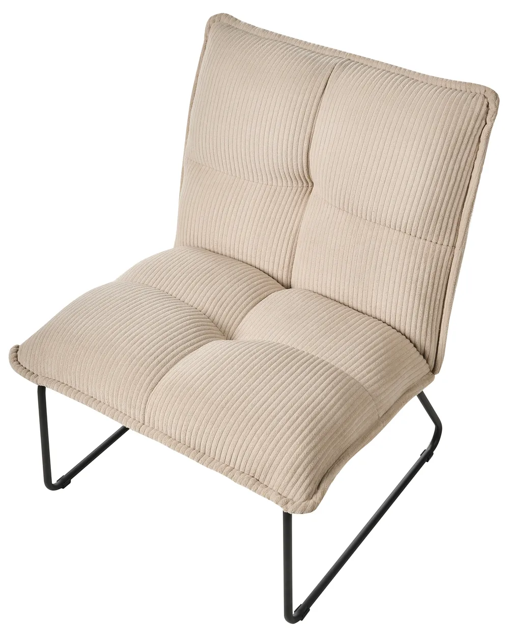 Set di 2 poltrone BJASTA Velluto a coste Beige_1020952