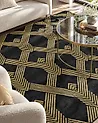 Alfombra VEKSE Negro 160 x 230 cm Viscosa