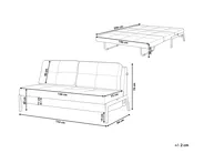 Divano letto 2 posti EDLAND Tessuto Nero_788506
