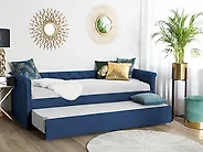 Trundle Bed Fabric LIBOURNE 80 x 200 cm (EU Small Single) Navy Blue_1177896