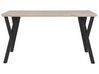 Dining Table 140 x 80 cm Light Wood with Black BRAVO_750515