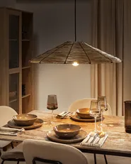 Pendant Lamp LUAGAN Wicker Natural_913659