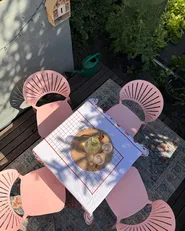 Set di 4 sedie da giardino OSTIA Rosa pastello_1023757