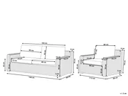 Set di divani da giardino 4 posti ARDEA Rattan Marrone chiaro_796485
