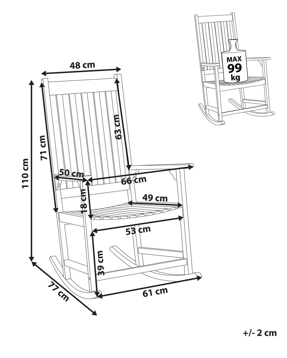 Wooden Rocking Chair Dimensions Buy Brenton Solid Wood Rocking Chair